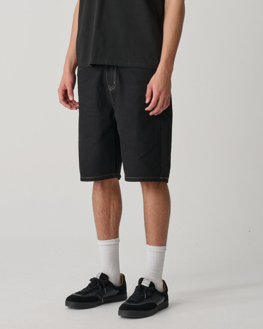 EMB 5 Pocket Short - Black Wash - Chillis & More NZ