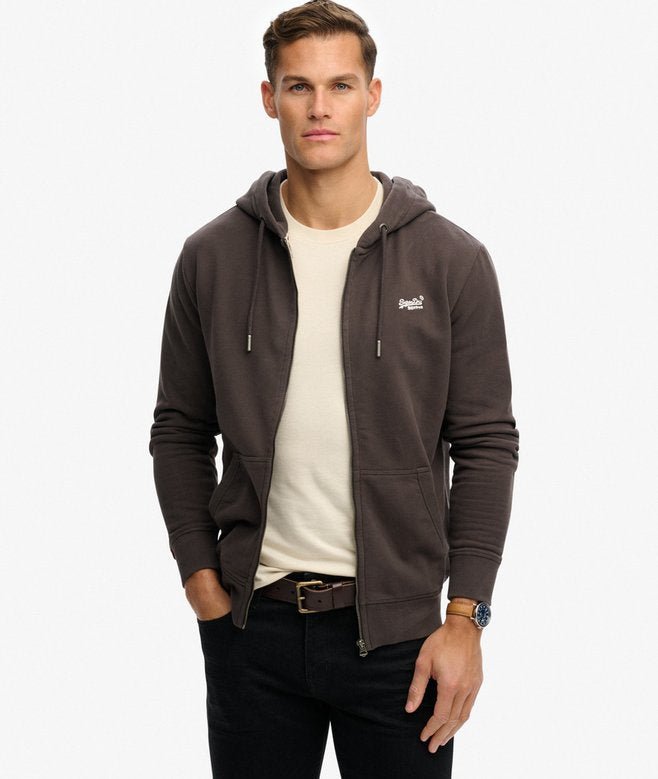 Essential Logo Zip Hoodie HB - Carbon Black - Chillis & More NZ