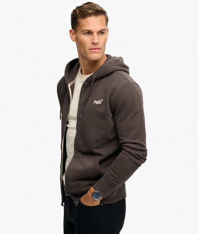 Essential Logo Zip Hoodie HB - Carbon Black - Chillis & More NZ