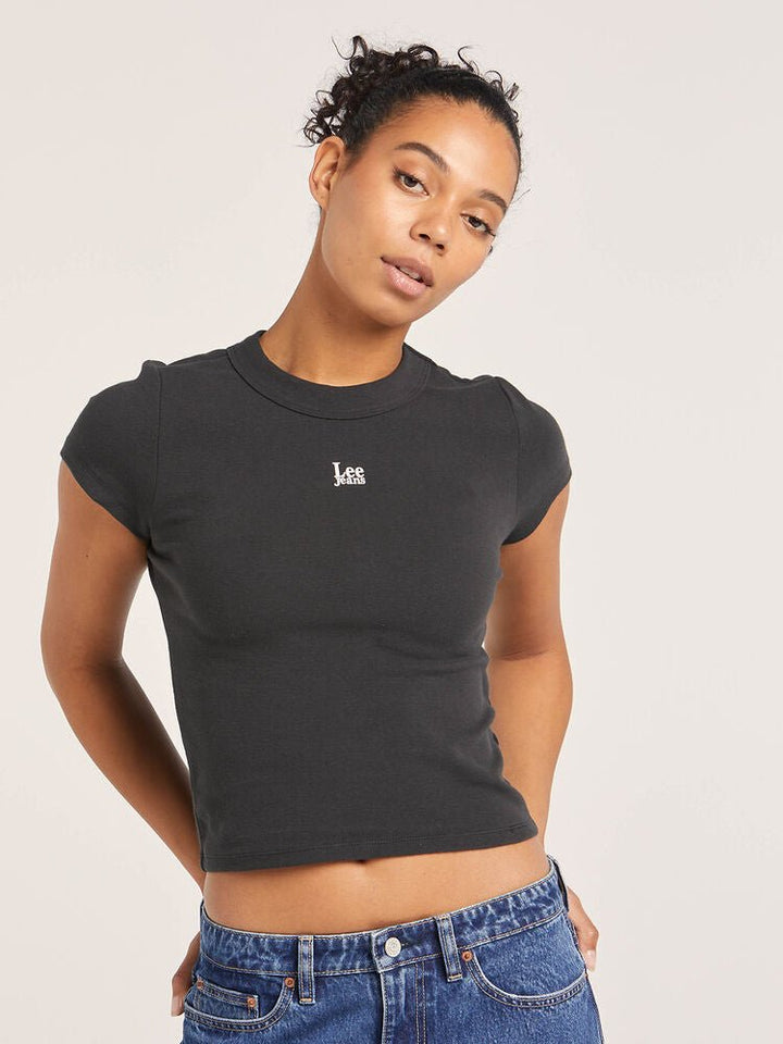 Essential Rib Tee - Timeless Black - Chillis & More NZ