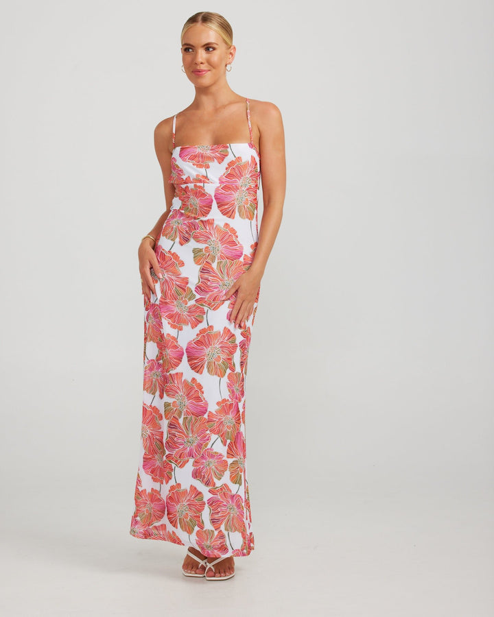 Evelyn Maxi Dress - Poppy - Chillis & More NZ