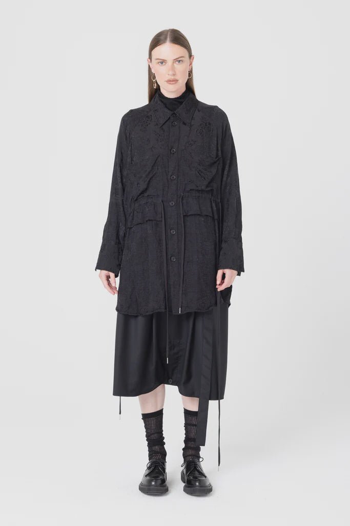 Facts Shirtdress - Black Jacquard - Chillis & More NZ