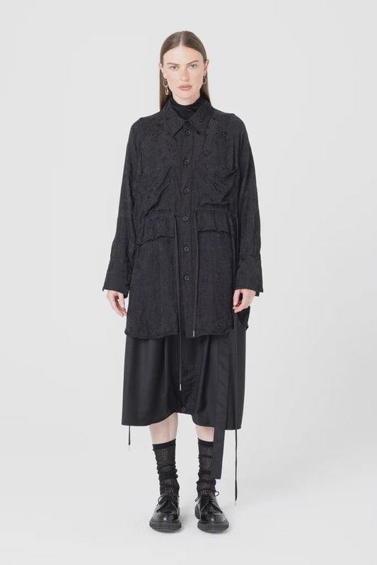Facts Shirtdress - Black Jacquard - Chillis & More NZ