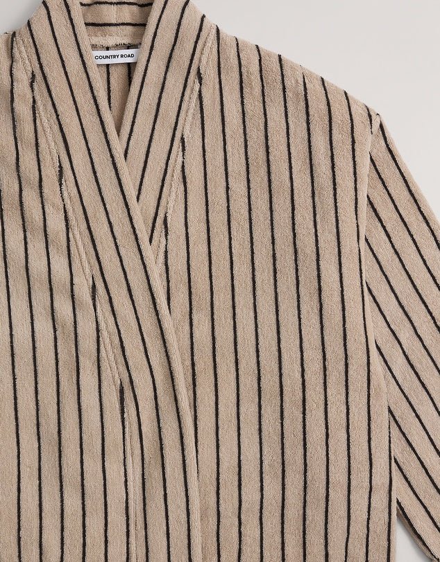 Farrah Australian Cotton Robe - Natural - Chillis & More NZ