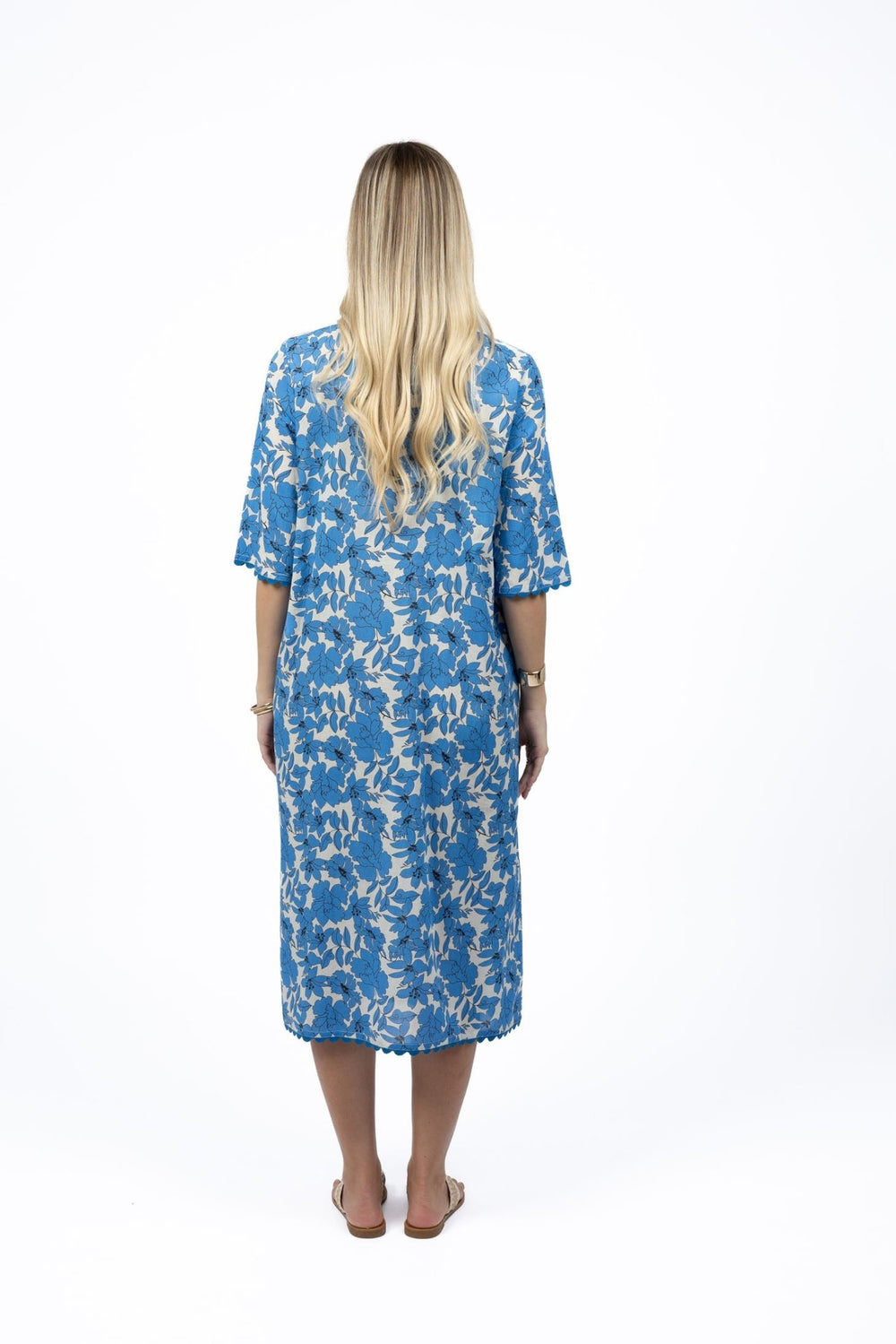 Fleur Ziggy Dress - Blue/Stone - Chillis & More NZ