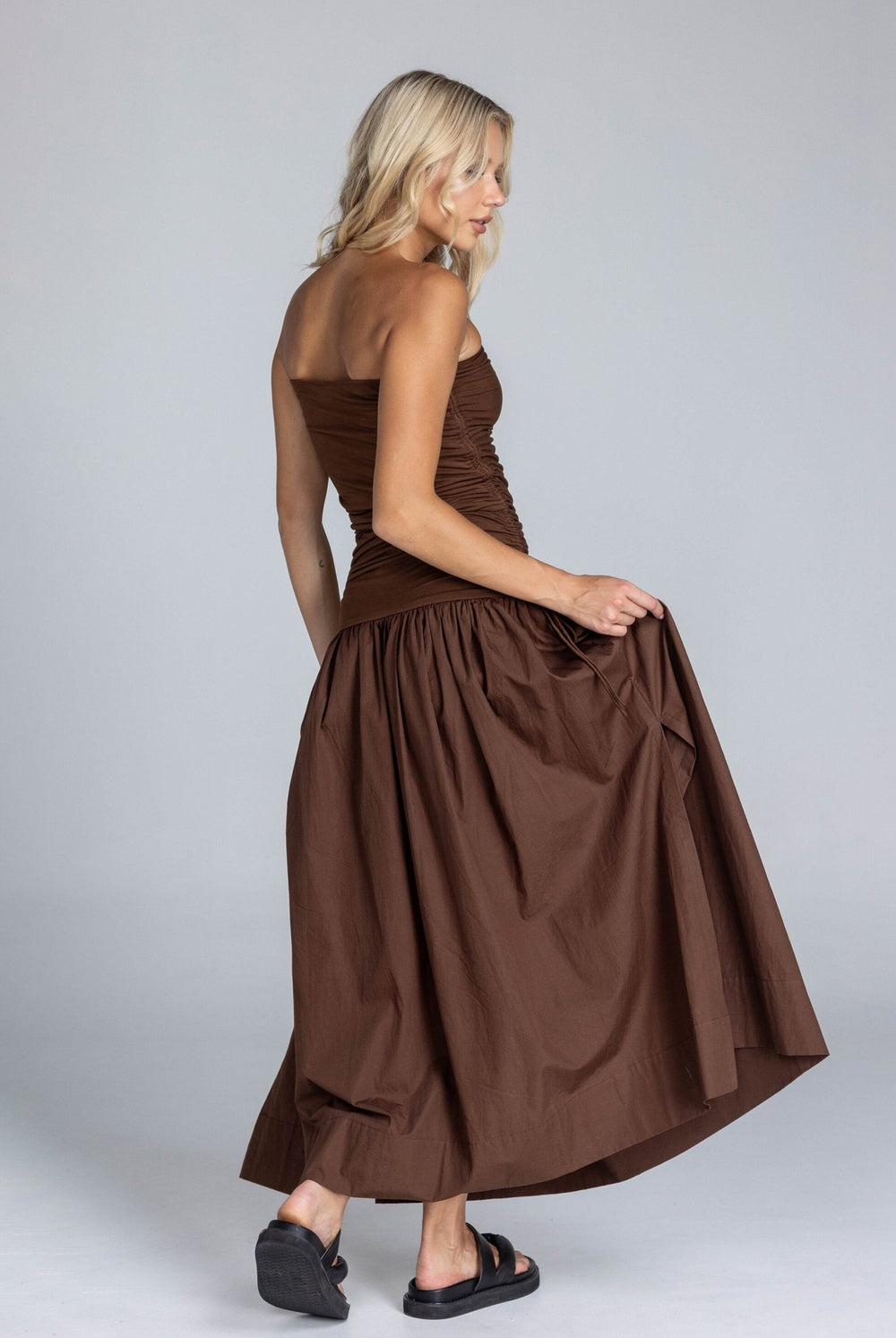Flickering Hearts Dress - Chocolate - Chillis & More NZ