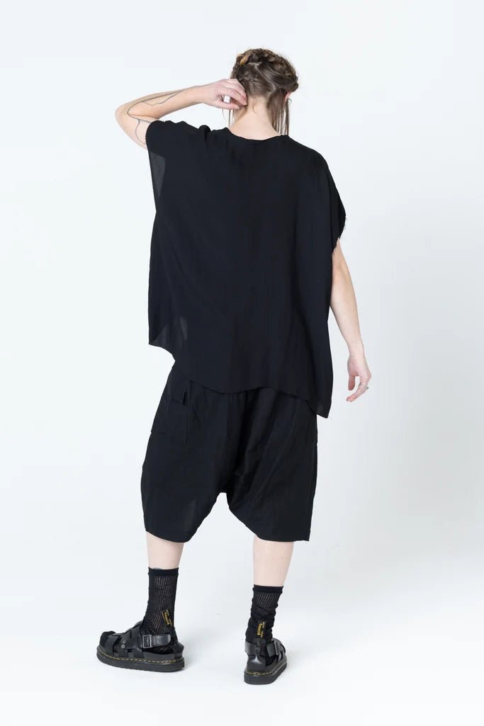 Fold Tank - Black Seersucker - Chillis & More NZ