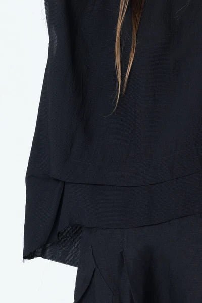 Fold Tank - Black Seersucker - Chillis & More NZ