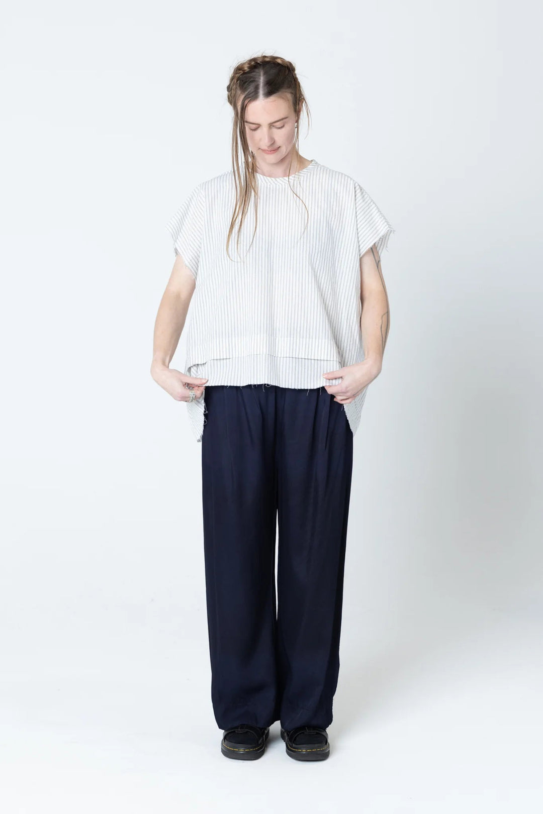 Fold Tank - Ivory Stripe - Chillis & More NZ