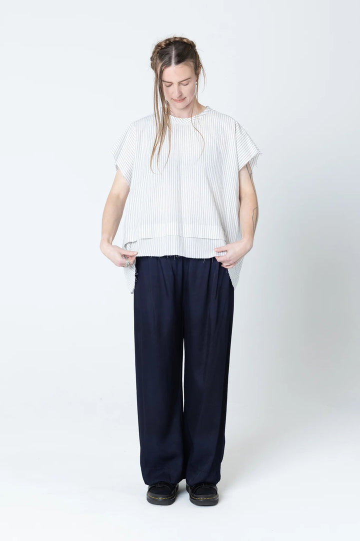 Fold Tank - Ivory Stripe - Chillis & More NZ