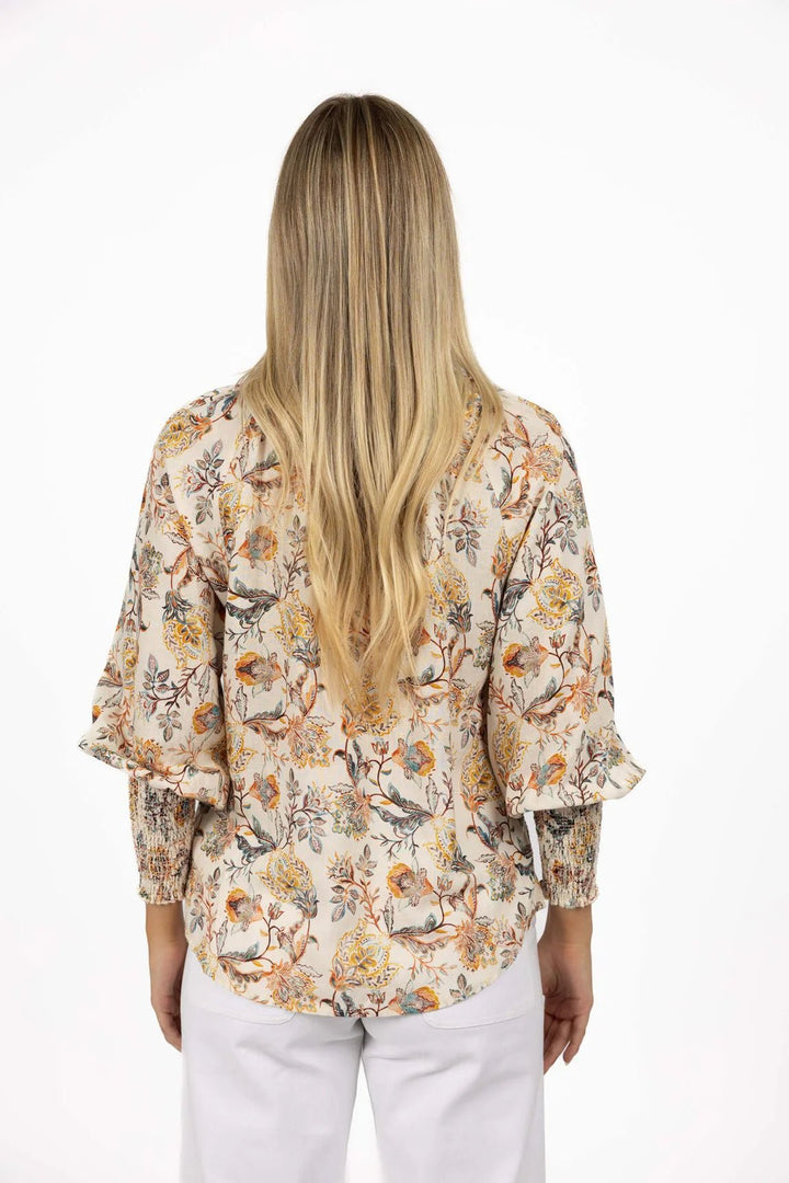 Frances Blouse - Kaffir Print - Chillis & More NZ