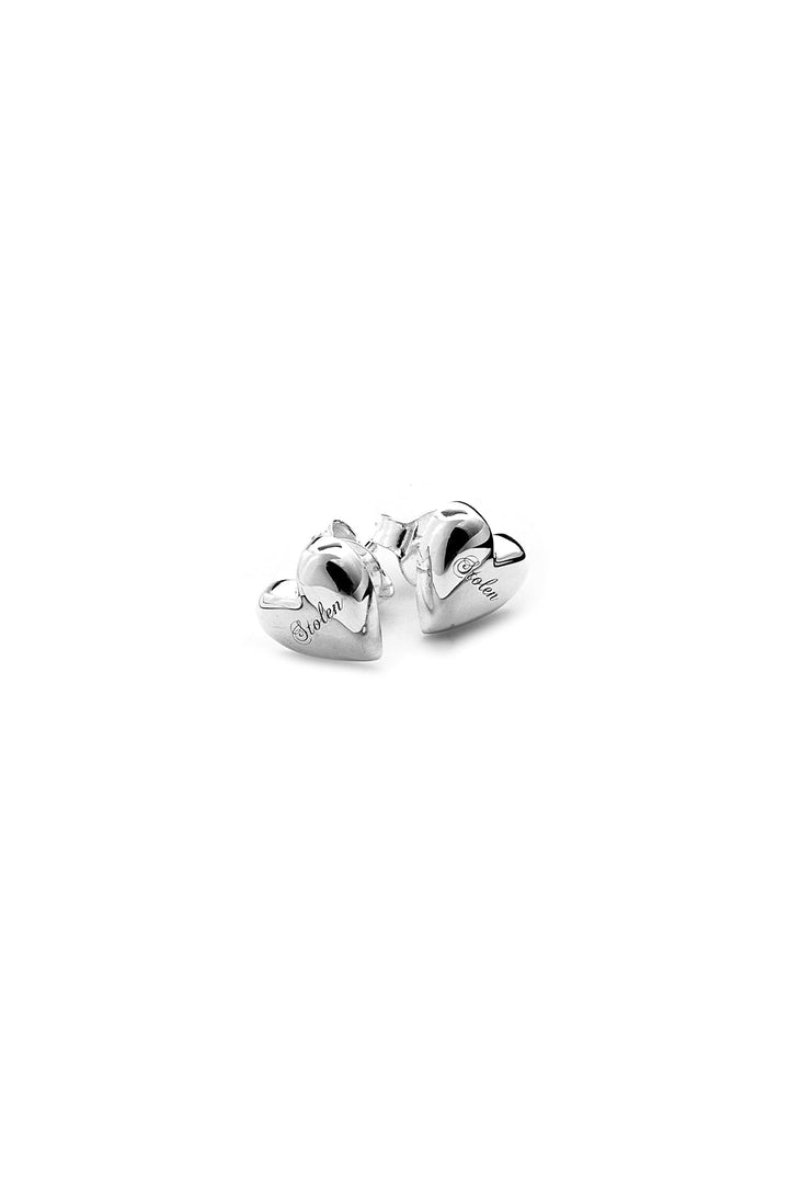 Full Heart Stud Earrings - Chillis & More NZ