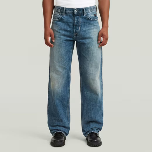 Deeggie Relaxed Straight Jean - Antique Faded Patina Blue