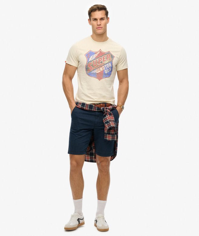 Gasoline Graphic Relaxed Tee - Rice White - Chillis & More NZ