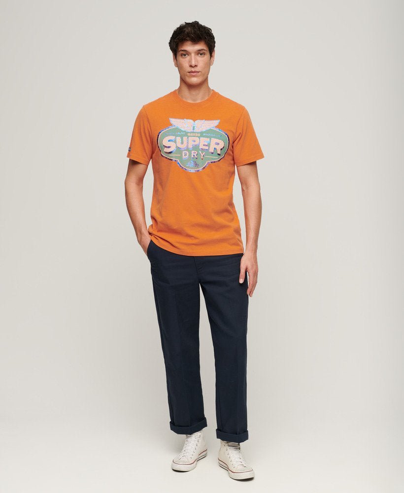 Gasoline Workwear Tee - Denim Co Rust Orange - Chillis & More NZ