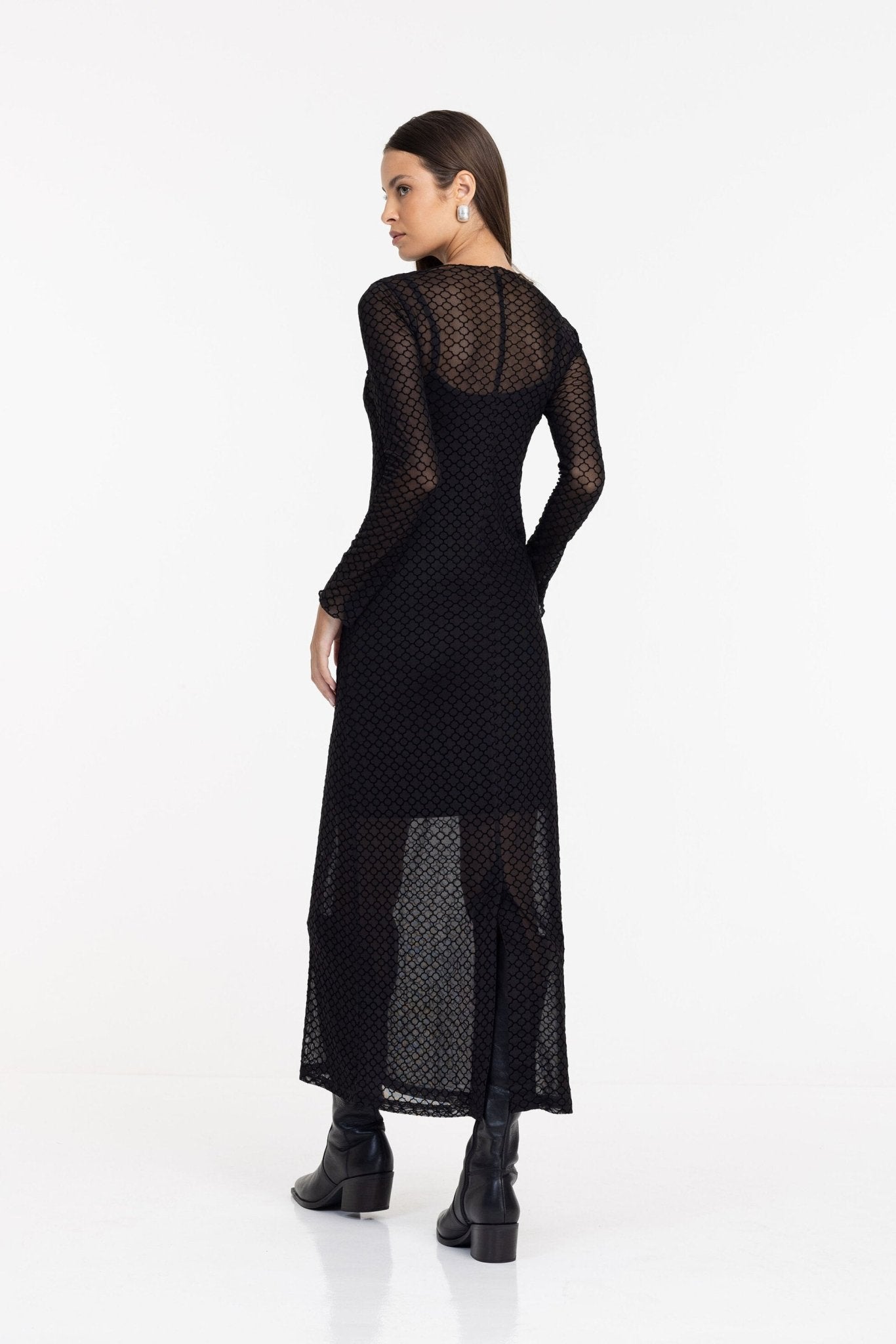 Gigi Dress - Black Quartrefoil - Chillis & More NZ