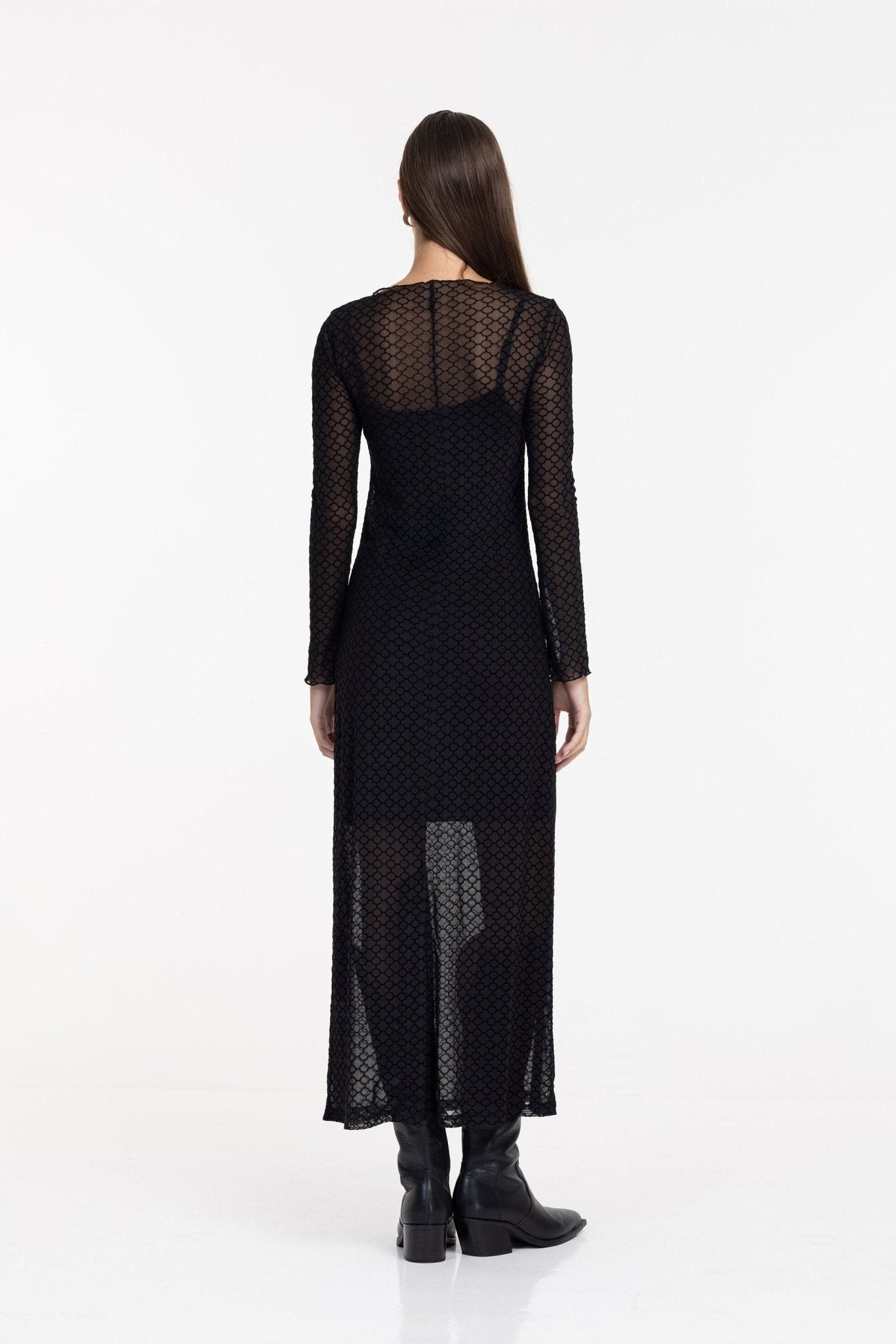 Gigi Dress - Black Quartrefoil - Chillis & More NZ