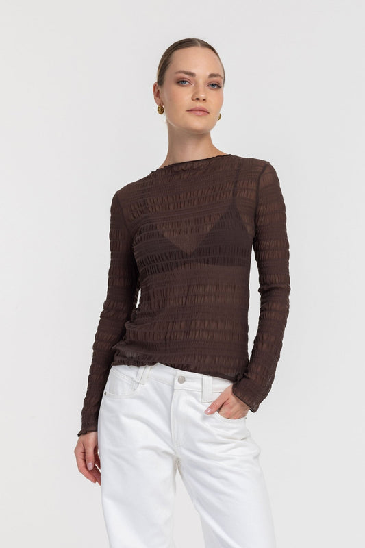 Gigi Top - Chocolate - Chillis & More NZ