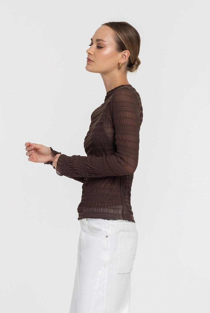 Gigi Top - Chocolate - Chillis & More NZ