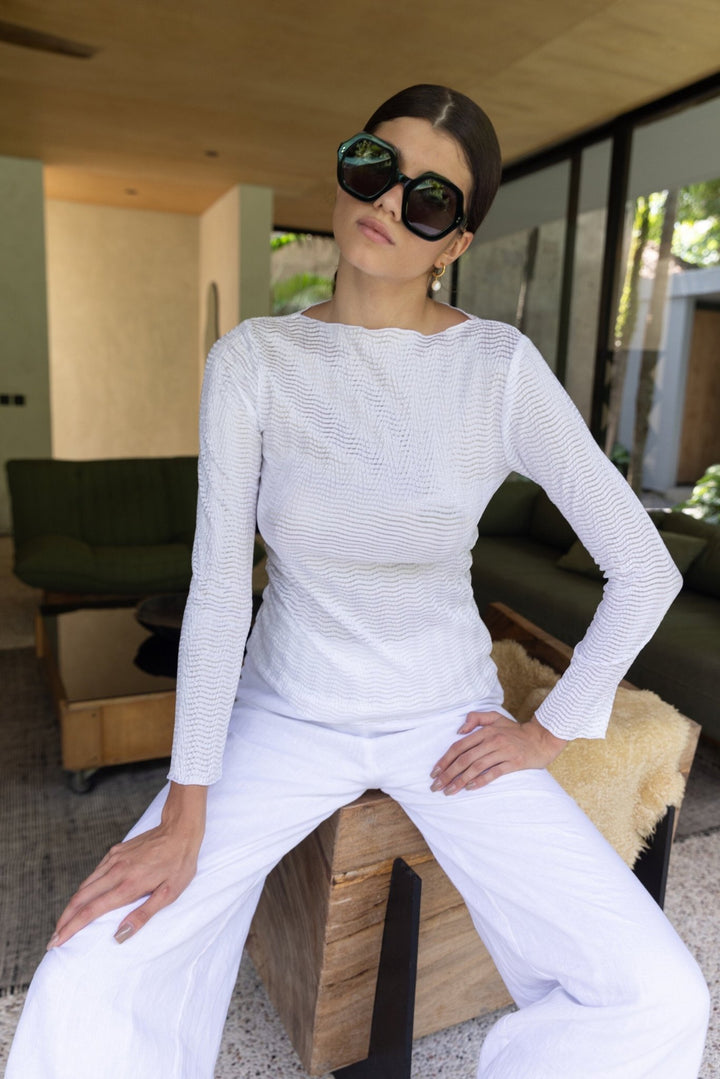 Gigi Top - White - Chillis & More NZ