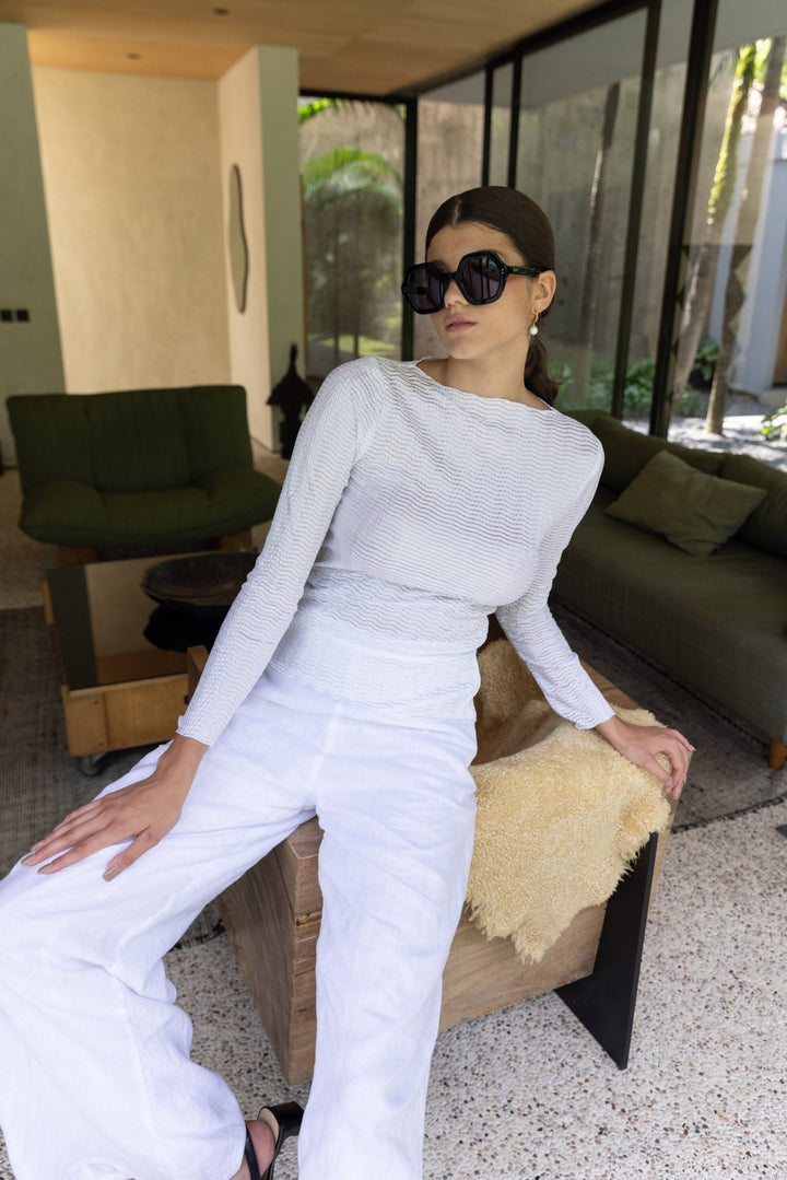 Gigi Top - White - Chillis & More NZ