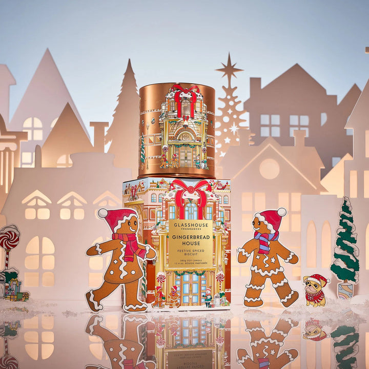 Gingerbread House 380g Candle X25 - Chillis & More NZ