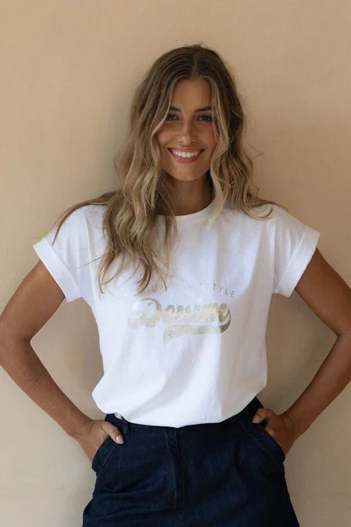 Glitter Tee - Rose Gold - Chillis & More NZ