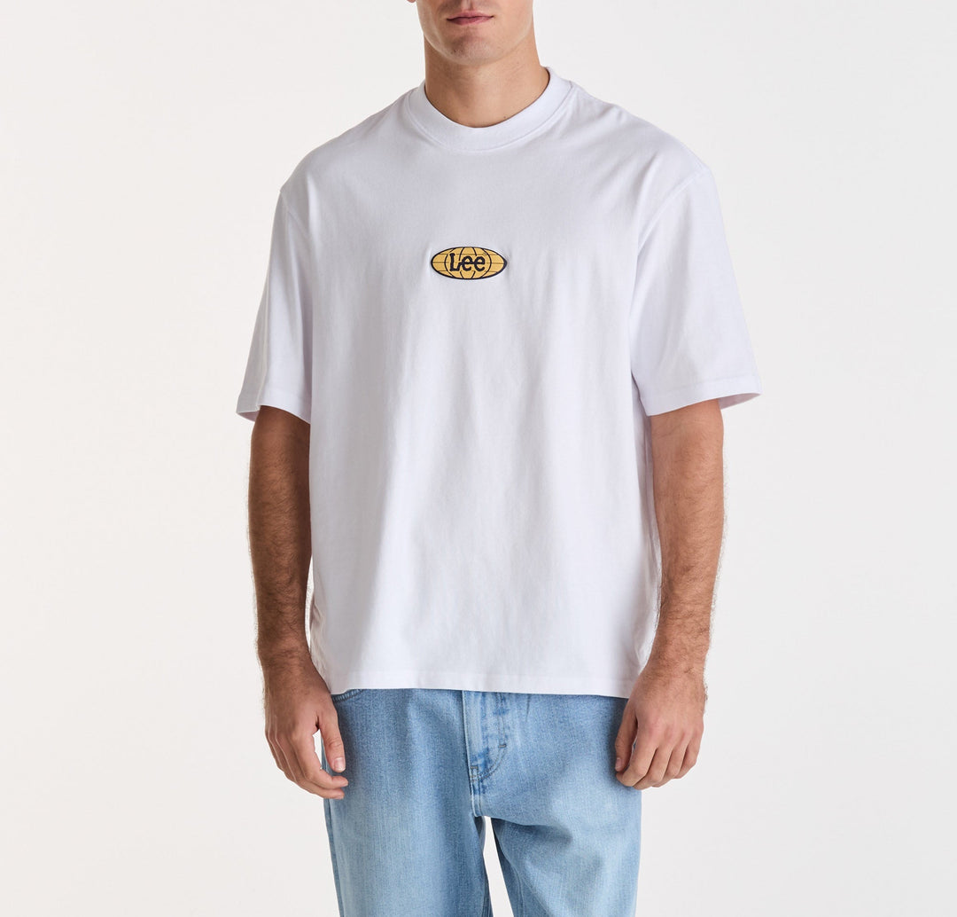 Global Corp Baggy Tee - White - Chillis & More NZ