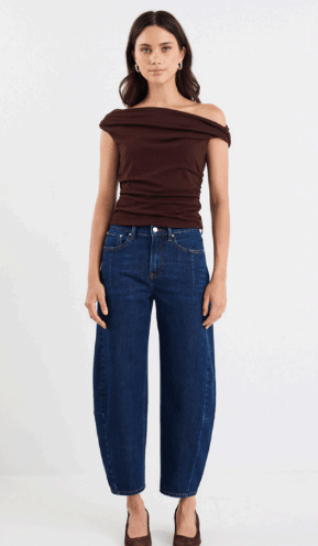 Graduate Dark Blue Stretch Barrel Jeans - Chillis & More NZ
