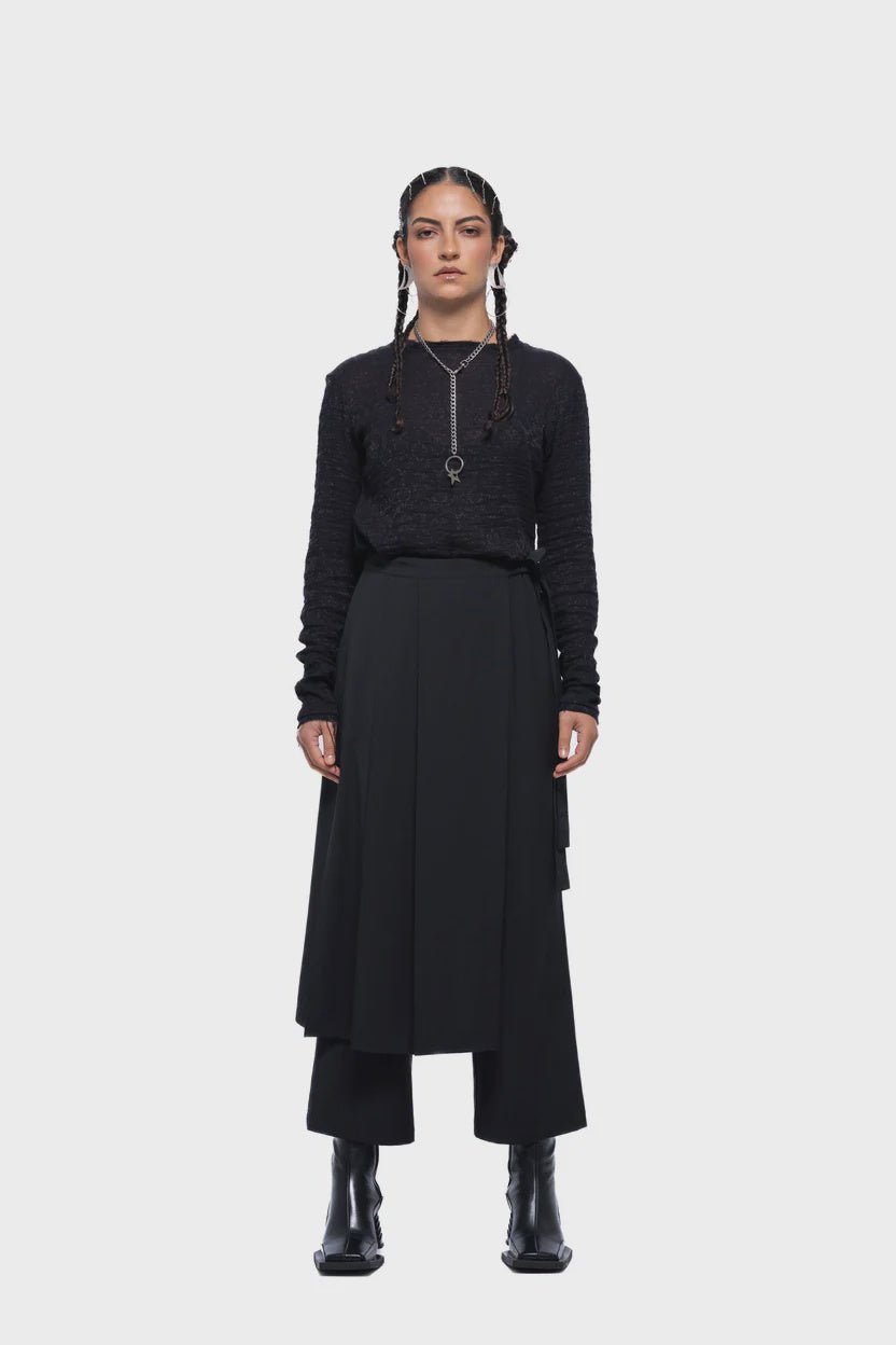 Greta Skort Pant - Black - Chillis & More NZ
