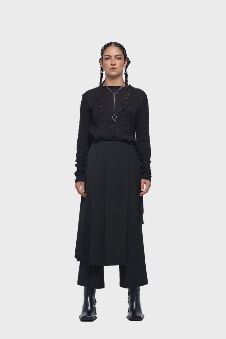 Greta Skort Pant - Black - Chillis &amp; More NZ