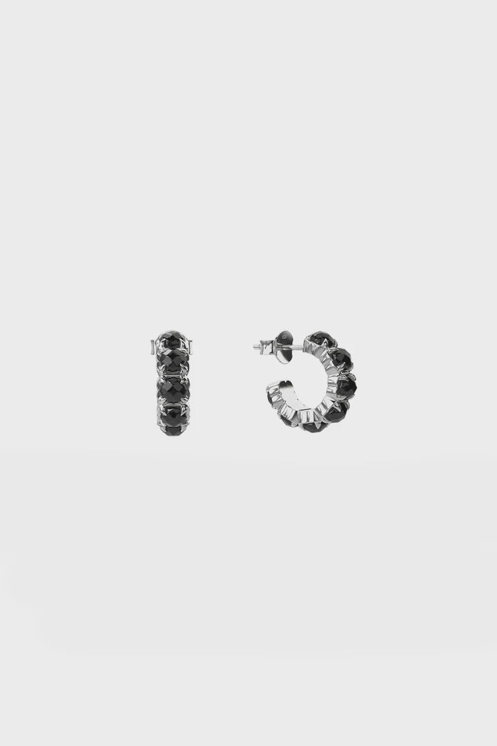 Halo Cluster Earring - Onyx - Chillis & More NZ