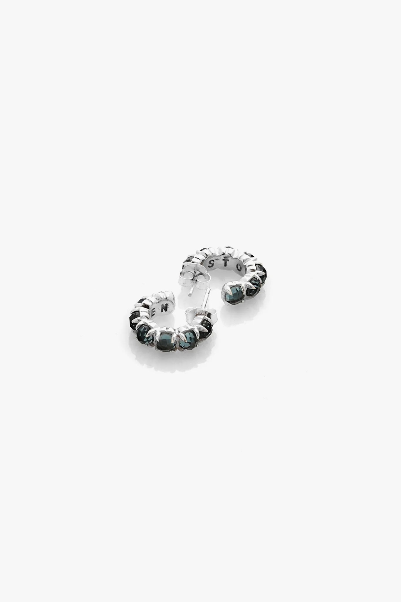Halo Cluster Earrings - Blue Stone - Chillis & More NZ