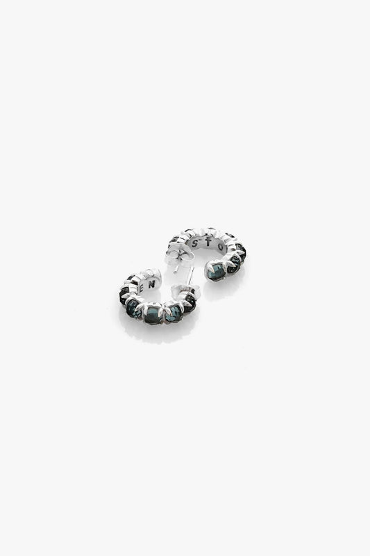 Halo Cluster Earrings - Blue Stone - Chillis & More NZ