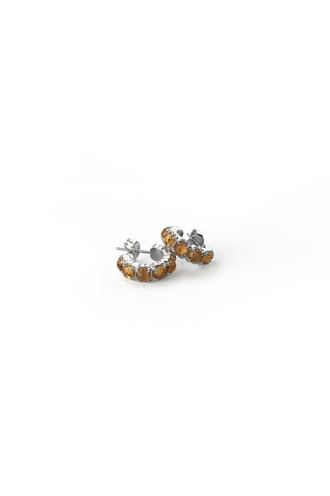 Halo Cluster Earrings - Citrine - Chillis & More NZ