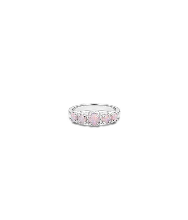 Halo Cluster Ring - Pink Bello Opal - Chillis & More NZ