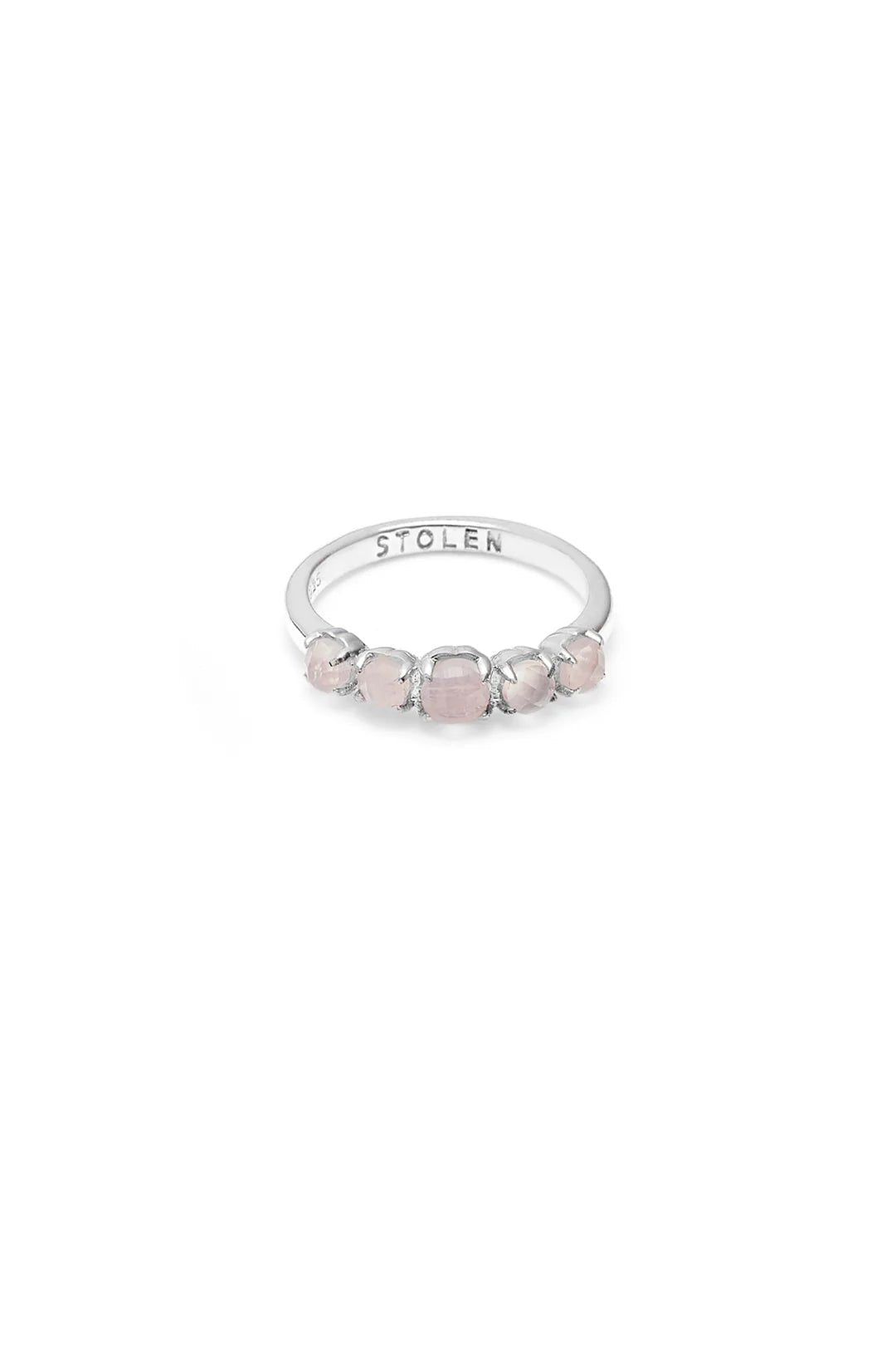 Halo Cluster Ring - Rose Quartz - Chillis & More NZ