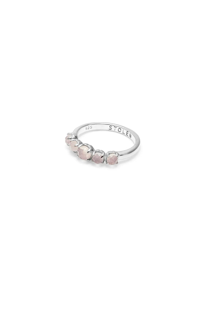 Halo Cluster Ring - Rose Quartz - Chillis & More NZ