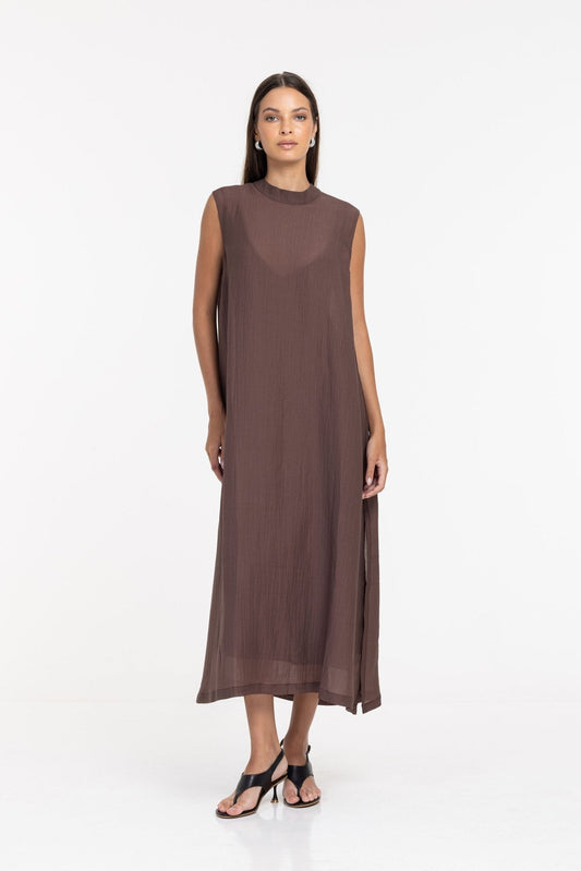 Happier Together Dress - Burgundy - Chillis & More NZ