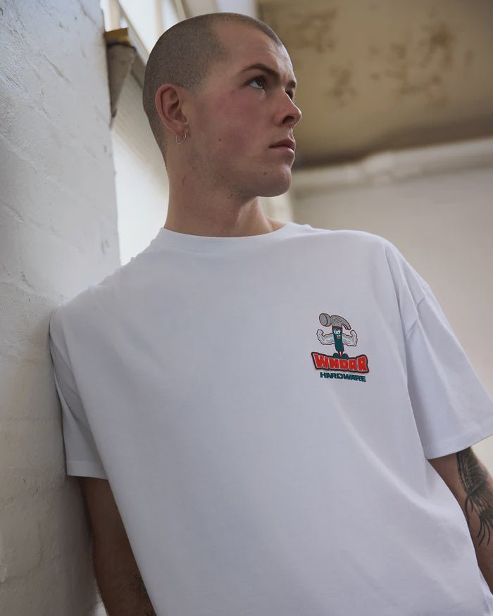 Hardware Box Fit Tee - White - Chillis & More NZ