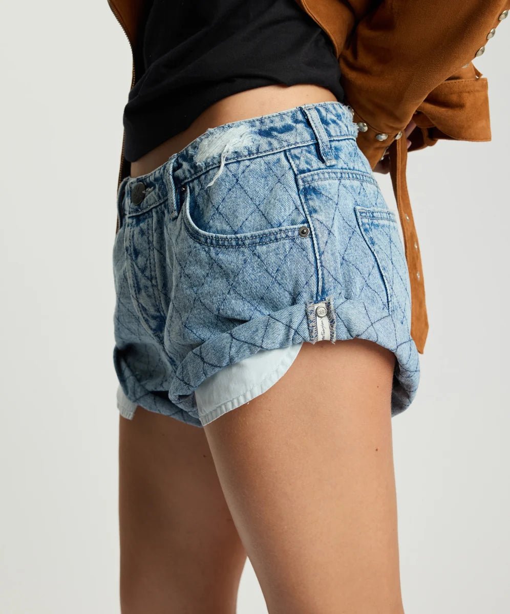 Harlequin Bandits Low Waist Denim Shorts - Chillis & More NZ