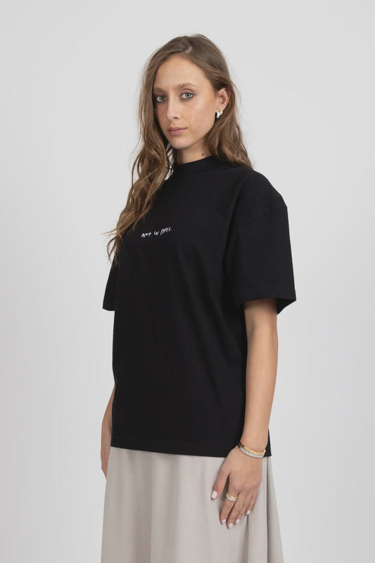 Heavy Tee Not Paris - Black - Chillis & More NZ