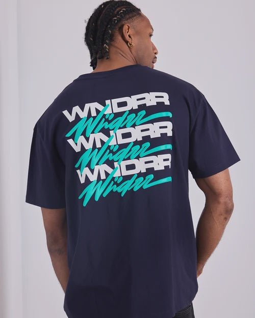 Hexed Box Fit Tee - Navy - Chillis & More NZ