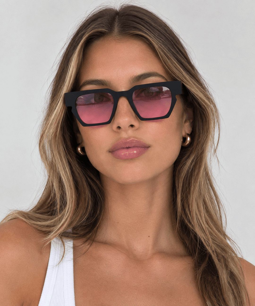 Homage Black w Black to Red Sunglasses - Chillis & More NZ