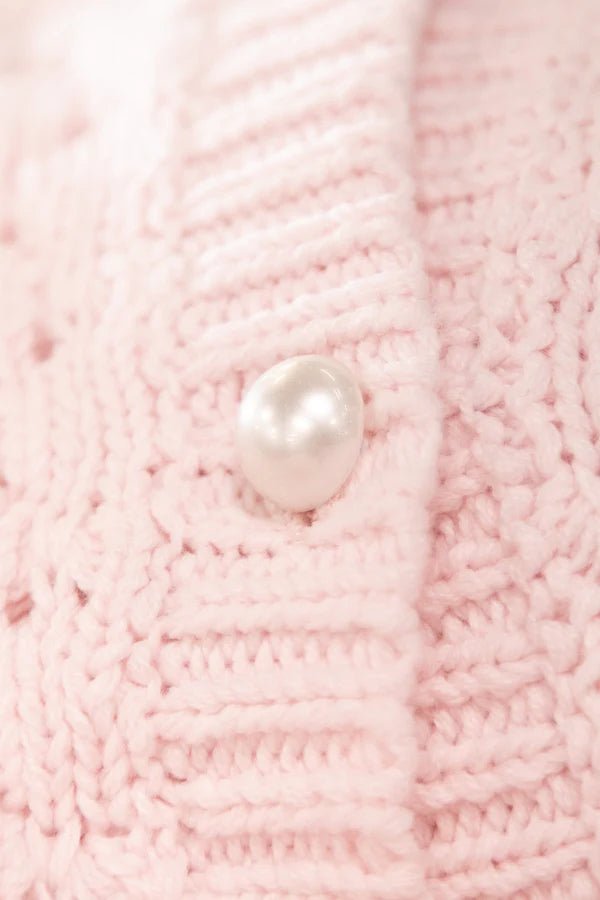 Honeycomb Cardi - Pink - Chillis & More NZ