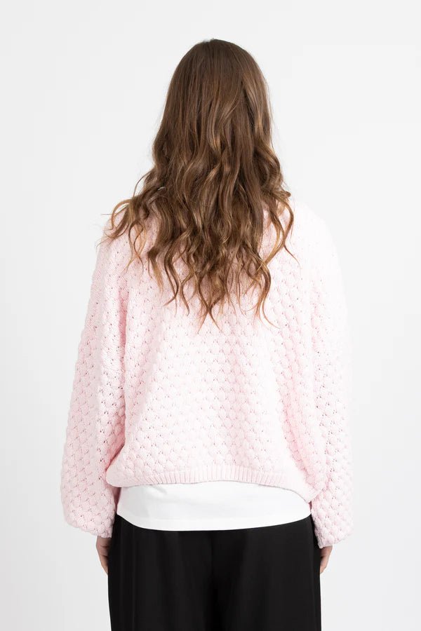 Honeycomb Cardi - Pink - Chillis & More NZ