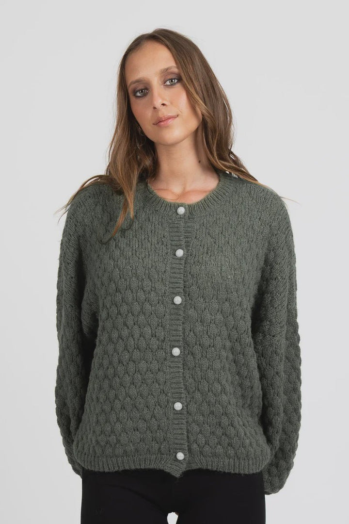 Honeycomb Cardi - Stormy - Chillis & More NZ