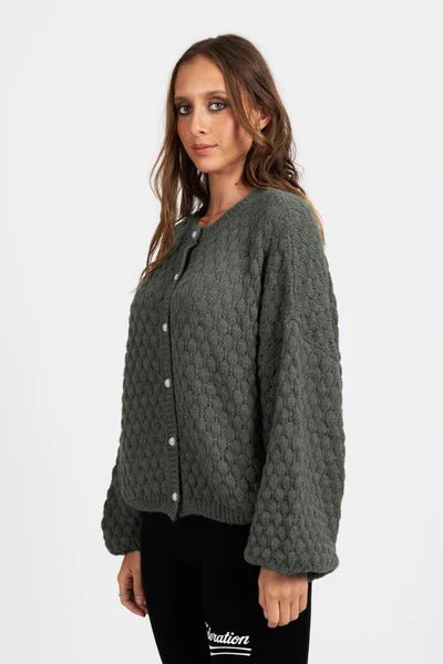 Honeycomb Cardi - Stormy - Chillis & More NZ