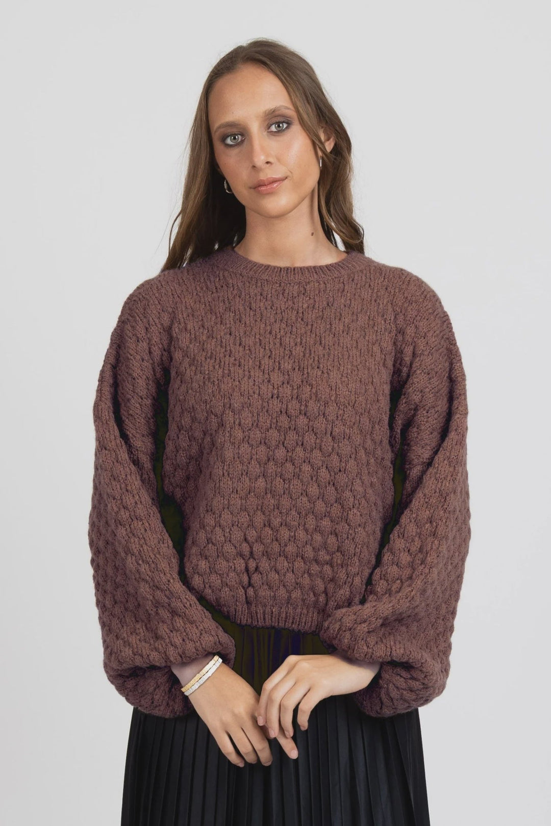 Honeycomb Knit - Chocolate - Chillis & More NZ