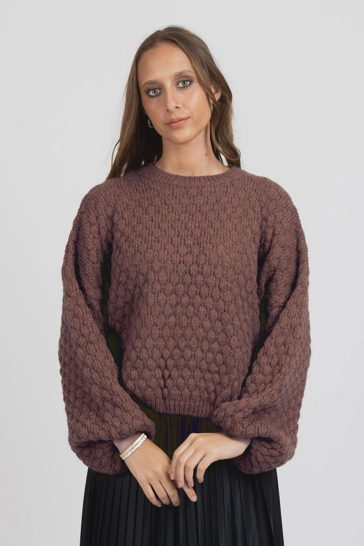 Honeycomb Knit - Chocolate - Chillis & More NZ